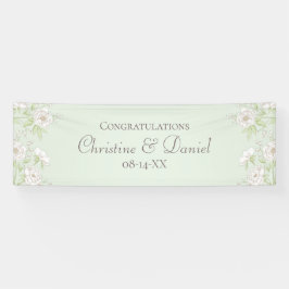 Lona Sage Green White Rose Wedding