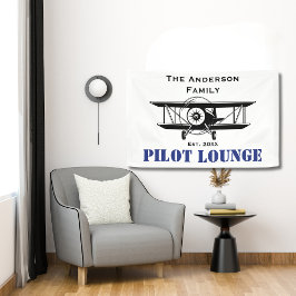 Lona Sala de Pilotos Aire Fresco Avión Aviación Persona