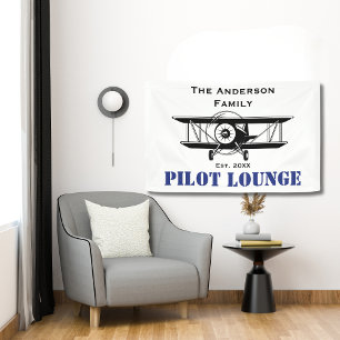 Lona Sala de Pilotos Aire Fresco Avión Aviación Persona