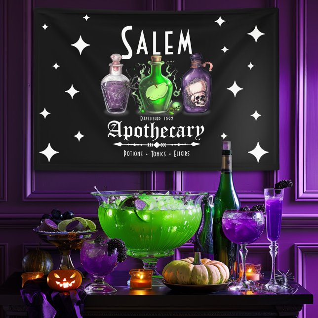 Lona Salem de Halloween Potions Apothecary Tonics Elixi (Subido por el creador)