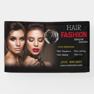 Lona salón de belleza corte de pelo tijera peluquero mo
