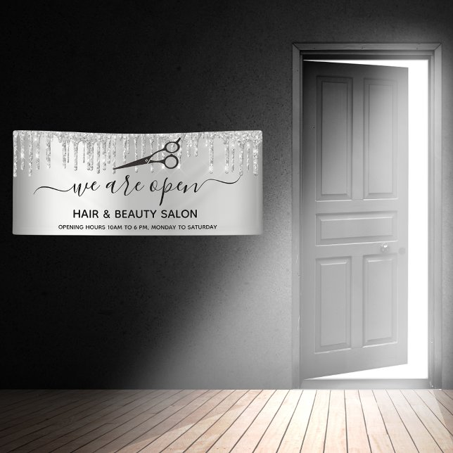 Lona Salón de belleza de pelo reapertura purpurina bril (Subido por el creador)