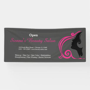 Lona Salón de belleza (rosa profundo) * elegir color de