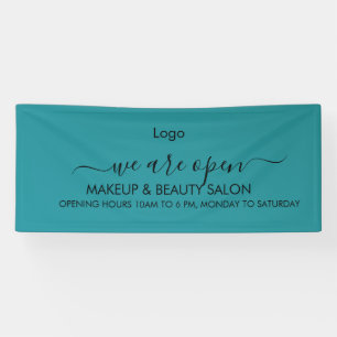Lona Salón de Belleza Teal Green Lips