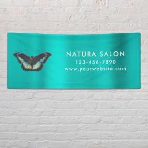 Lona Salón de Mariposa Negocios Promocional Metálico Ve