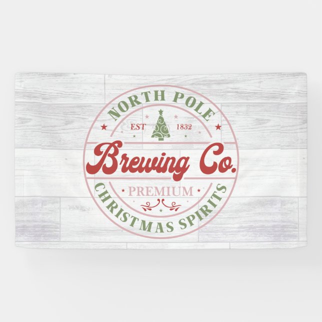 Lona Salón de Navidades de North Pole Brewing Company (Horizontal)