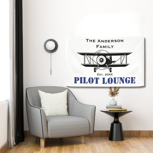 Lona Salón piloto Guay Avión de aviación personalizado (Subido por el creador)