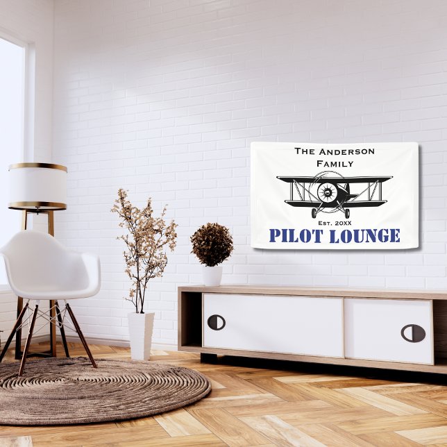 Lona Salón piloto Guay Avión de aviación personalizado (Subido por el creador)