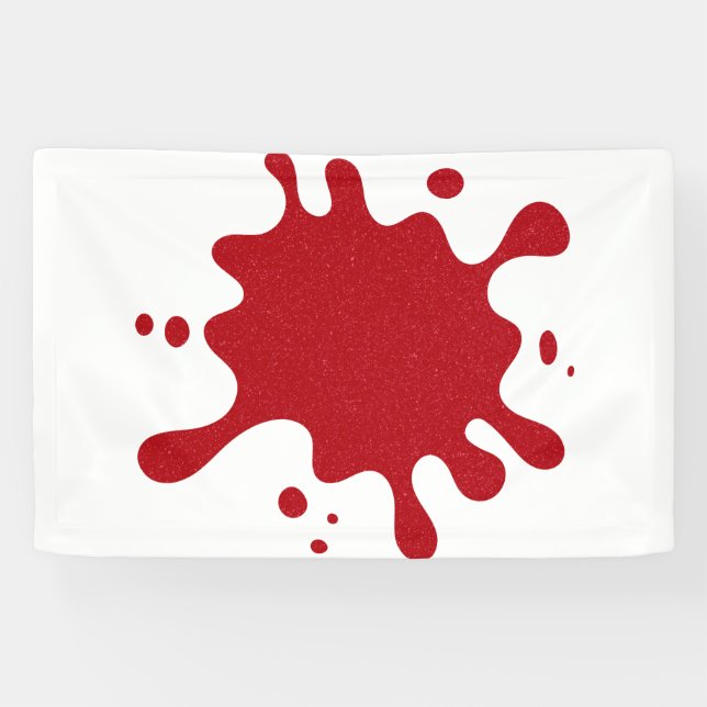 Lona Salpicadura de Rojo Tomate Personalizable en Estan (Horizontal)