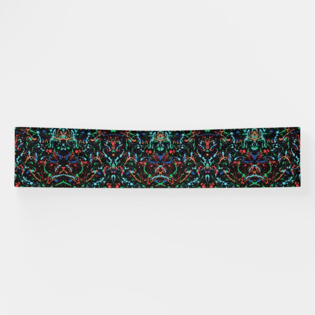 Lona Salpicaduras de pintura de fiesta divertida 2.5x12 (Horizontal)