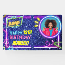 Lona Saltemos al Fiesta Bonza Neon Trampoline Park