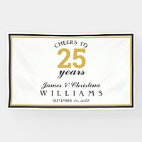 Saludos a 25 años de oro de Boda Aniversario