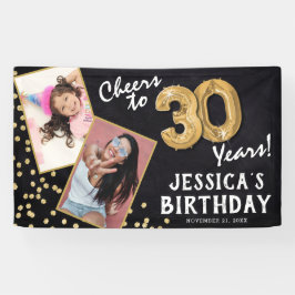 Lona Saludos al Globo de Oro de 30 años 2 Fotos Cumplea