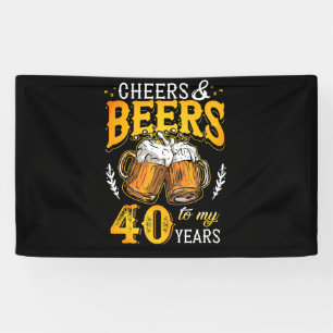 Lona Saludos y cervezas para mi cuarto cumpleaños de 4