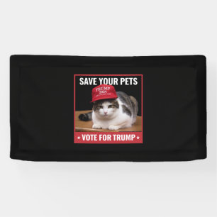 Lona Salva a tus mascotas Vota por Trump Cita de la ele