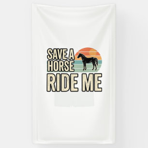 Lona Salva un Caballo Móntame Diseño de Camiseta Wester