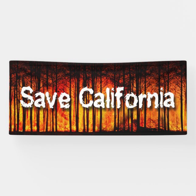 Lona Salvar a California de los incendios forestales (Horizontal)