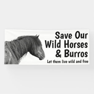 Lona Salvar nuestros caballos salvajes 2,5 x 6