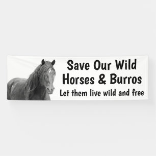 Lona Salvar nuestros caballos salvajes 2.5 x 8