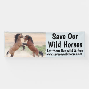 Lona Salvar nuestros caballos salvajes 2.5 x 8