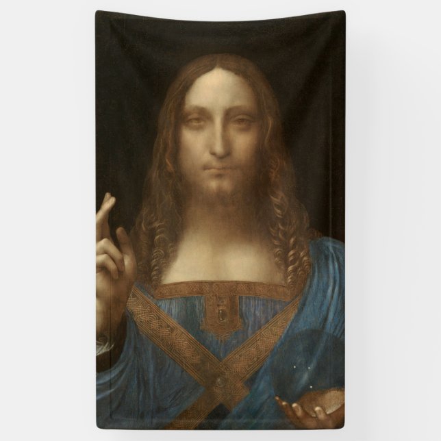 Lona Salvator Mundi (Salvador del Mundo) (da Vinci) (Vertical)