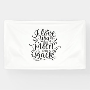 Lona San Valentín Arte Te Amo A La Luna