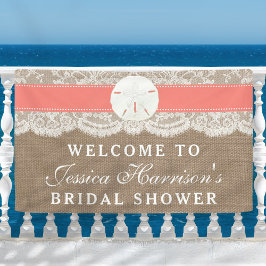 Lona Sand Dollar Beach Bridal Shower - Coral