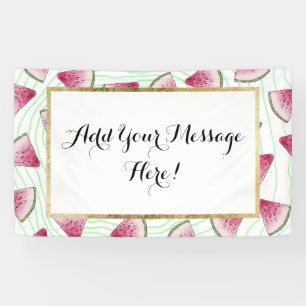 Lona Sandías lindas veraniegas de la acuarela en