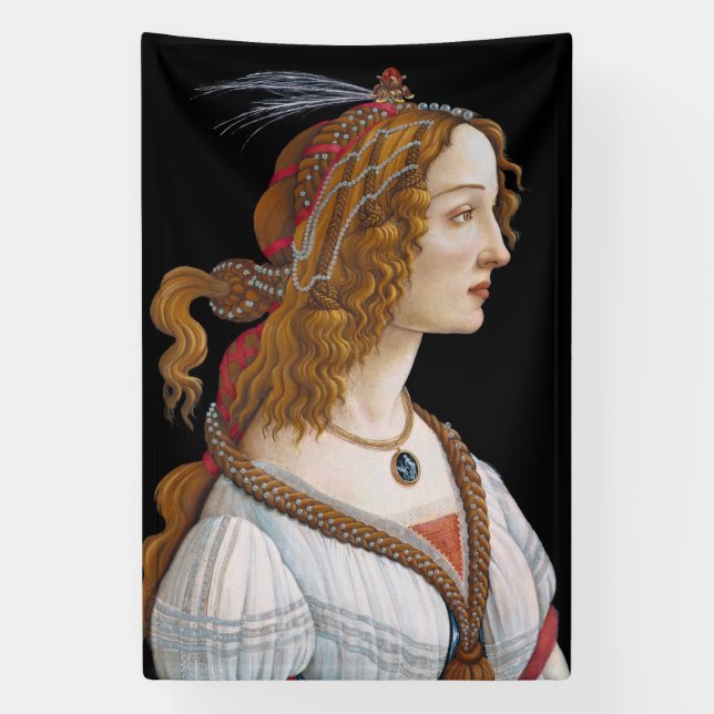 Lona Sandro Botticelli - Retrato de Simonetta Vespucci (Vertical)