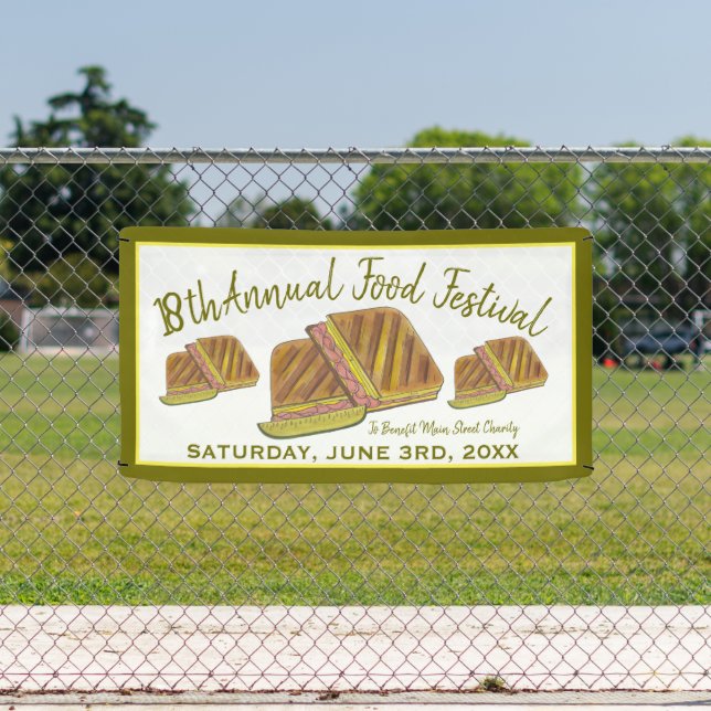 Lona Sandwich cubano Ham Pork Festival Suizo de Comida  (in situ)