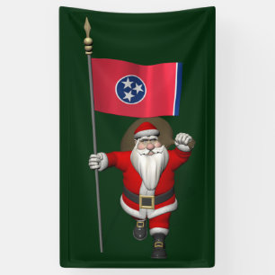 Lona Santa Claus Con Bandera De Tennessee