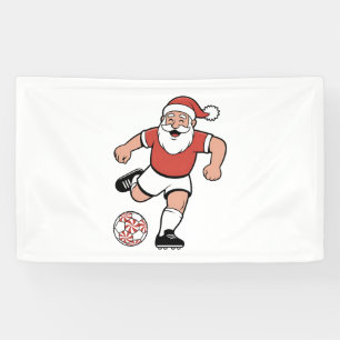 Lona Santa jugando fútbol jugador de Navidad deporte 