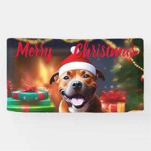 Lona "Santa Paws: La sorpresa festiva de un soldado"