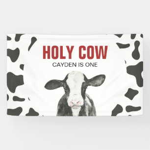 Lona Santa Vaca Cumplo Años de Estampado de Vaca