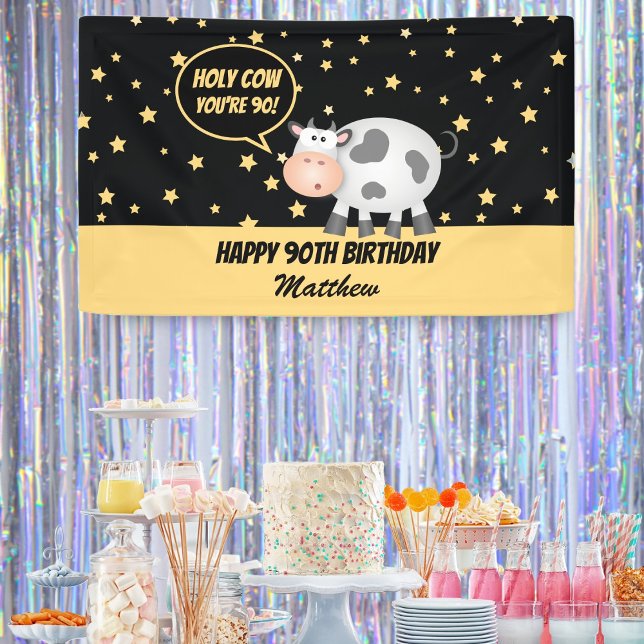 Lona Santo Vaca Eres 90 Divertido Feliz cumpleaños 90 (Subido por el creador)
