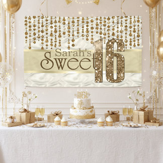 Lona Satin Jewel Sweet Sixteen Gold ID260
