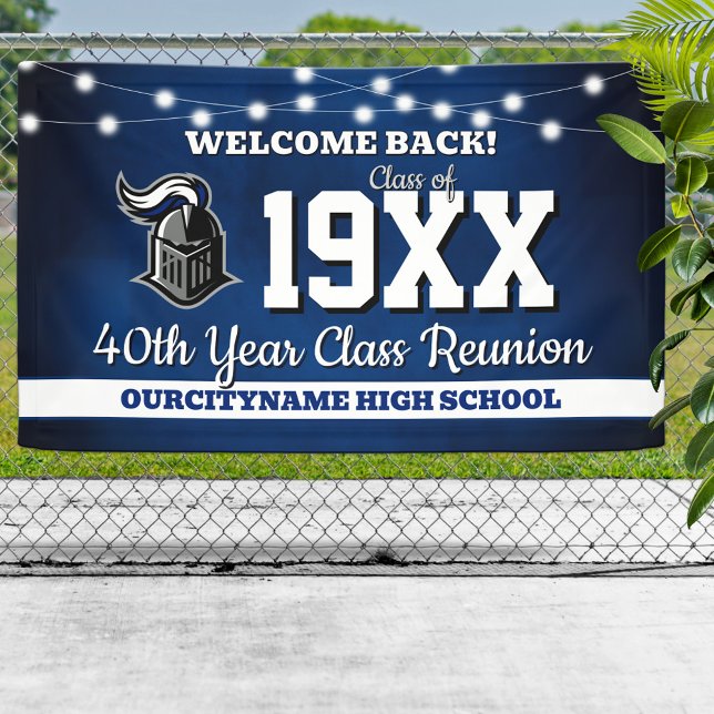 Lona School Colors Class Reunion Welcome Banner (Subido por el creador)