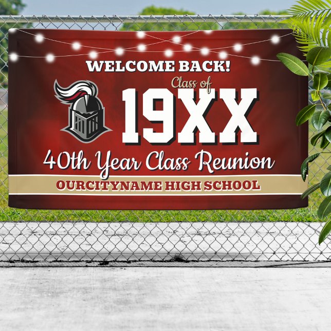 Lona School Colors Class Reunion Welcome Banner (Subido por el creador)