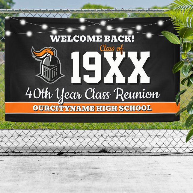 Lona School Colors Class Reunion Welcome Banner (Subido por el creador)