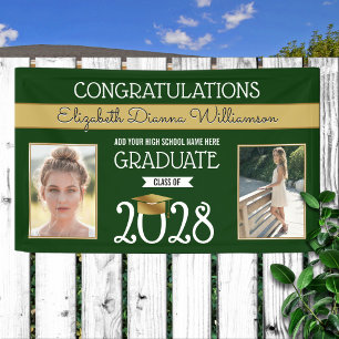 Lona School Colors Green and Gold Graduation