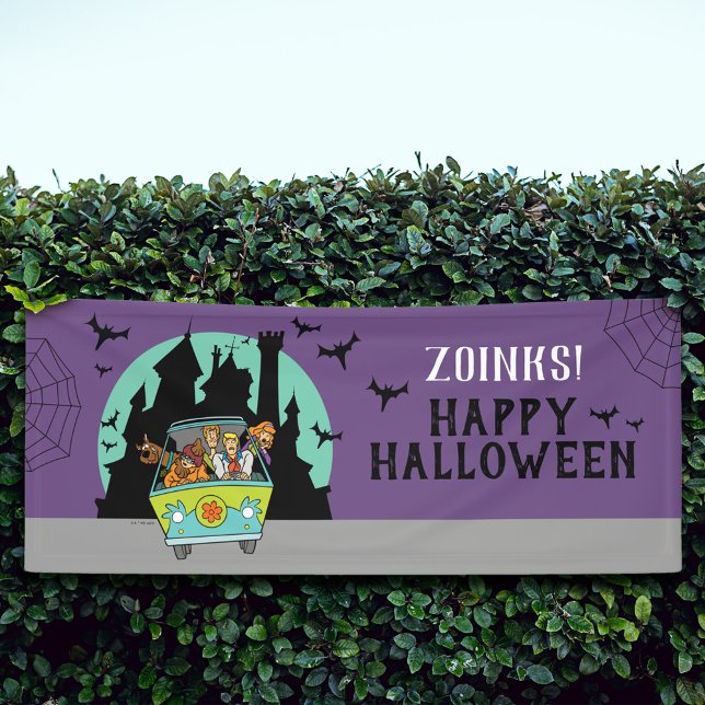 Lona Scooby-Doo Spooktacular Halloween Party (Banner on hedge)