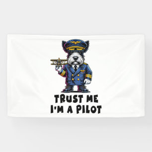 Lona Scottish Terrier Trust Me Soy Un Piloto