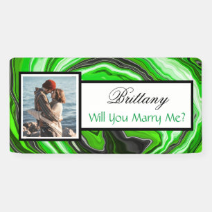 Lona ¿Se Casará Conmigo, Nombre Personalizado, Banner d