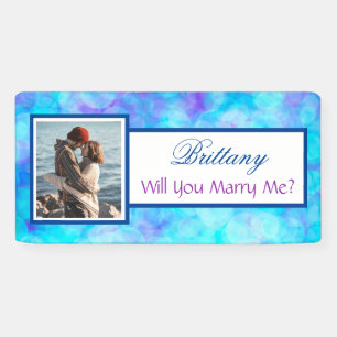 Lona ¿Se Casará Conmigo, Nombre Personalizado, Banner d