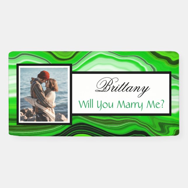 Lona ¿Se Casará Conmigo, Nombre Personalizado, Banner d (Horizontal)