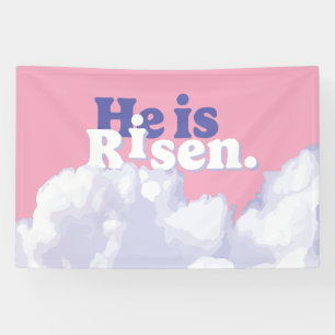Lona Se levanta la bandera de Pascua de las nubes