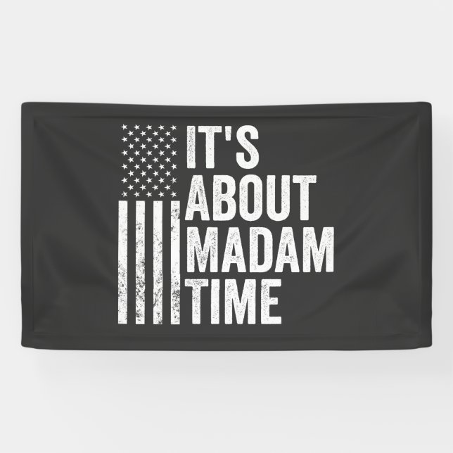 Lona Se trata de las elecciones de la señora Time Harri (Horizontal)