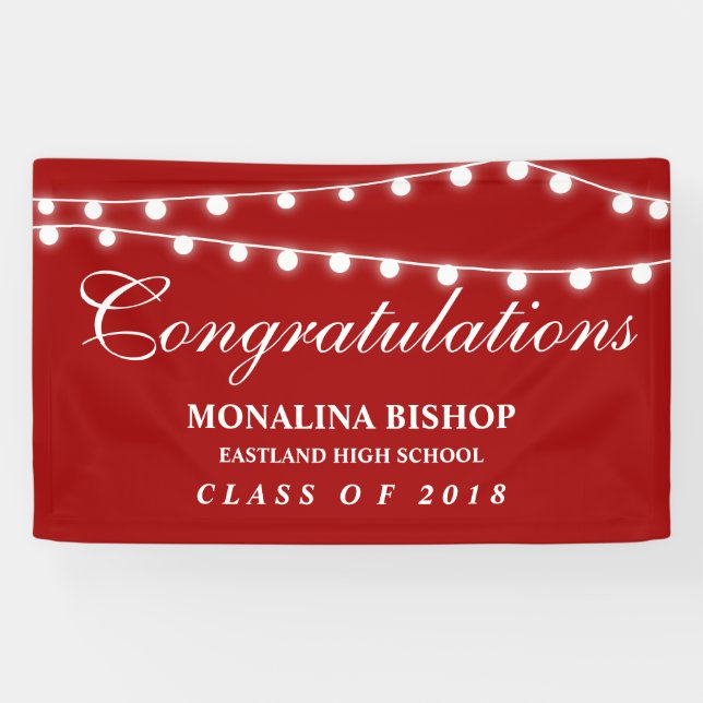 Lona Secuencia del rojo el | del graduado de la (Horizontal)