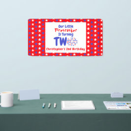 Lona Segundo cumpleaños de Little Firecracker