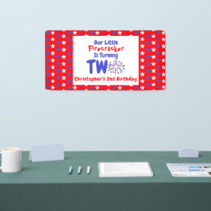 Lona Segundo cumpleaños de Little Firecracker